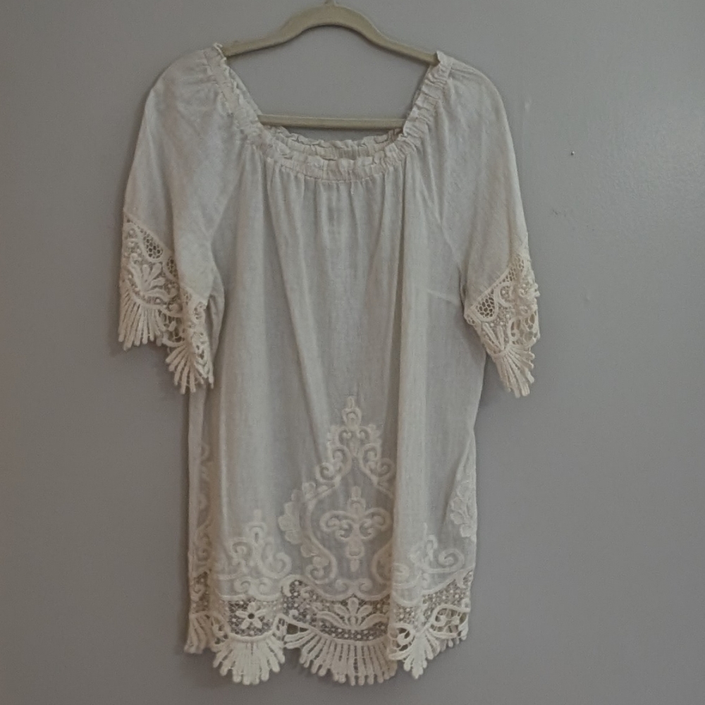 Ivory off the shoulder top